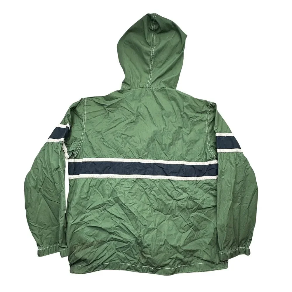Vintage 2006 Y2K Old Navy Anorak Lightweight Jacket Mens Large Green Blue Hooded